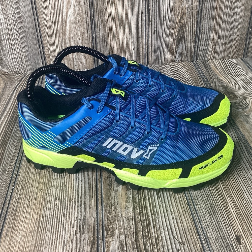 Inov-8 Mudclaw 300 Blue Green Trail Running Hiking Shoes Mens 6.5 Womens 8 NEW